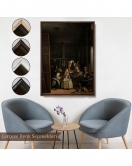 Çerçeveli Diego Velázquez - Nedimeler Tablosu - Las Meninas-7349