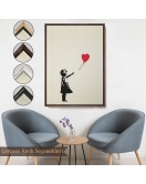 Çerçeveli Banksy - Balonlu Kız Tablo - Girl With Balloon-7310