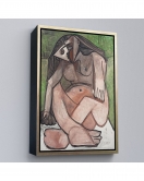 Çerçeveli Pablo Picasso - Nu Accroupi Tablo-7363