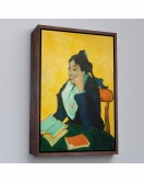 Çerçeveli Vincent Van Gogh - Kitaplarla Madame Ginoux Tablosu-7448