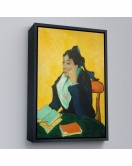 Çerçeveli Vincent Van Gogh - Kitaplarla Madame Ginoux Tablosu-7448