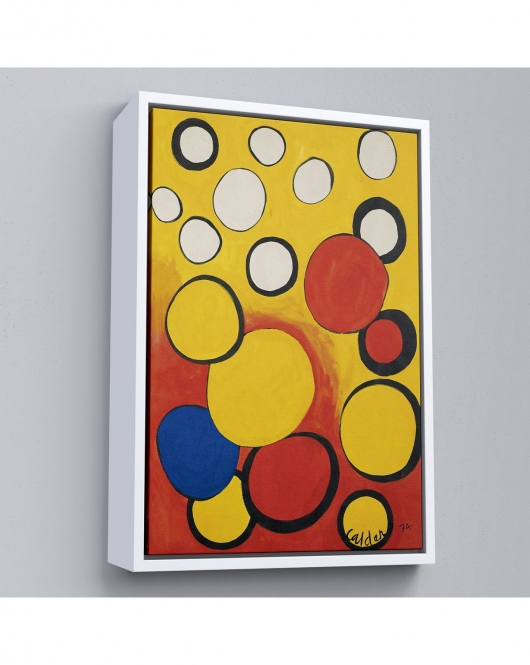 Çerçeveli Calder - Sarı Ve Kırmızı Küreler Tablosu - Orbs On Yellow And Red-7367