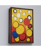 Çerçeveli Calder - Sarı Ve Kırmızı Küreler Tablosu - Orbs On Yellow And Red-7367