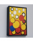 Çerçeveli Calder - Sarı Ve Kırmızı Küreler Tablosu - Orbs On Yellow And Red-7367