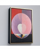 Çerçeveli Hilma Af Klint - Güvercinler Tablosu - Doves-7284