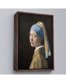 Çerçeveli Johannes Vermeer - İnci Küpeli Kız Tablosu - Girl With A Pearl Earring-7309