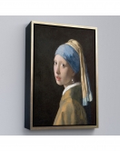 Çerçeveli Johannes Vermeer - İnci Küpeli Kız Tablosu - Girl With A Pearl Earring-7309