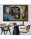 Çerçeveli Jean Michel Basquiat'İn Untitled Kafatası Tablosu-7266