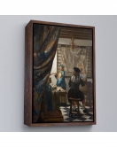 Çerçeveli Johannes Vermeer - Resim Çizme Tablosu-7422