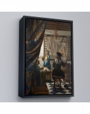 Çerçeveli Johannes Vermeer - Resim Çizme Tablosu-7422