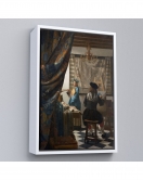 Çerçeveli Johannes Vermeer - Resim Çizme Tablosu-7422