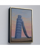 Çerçeveli Rene Magritte - Yolculuk Hatırası Tablo-7409