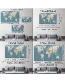 Dünya Haritası Dekoratif Kanvas Tablo 1040