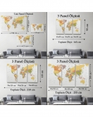 Dünya Haritası Dekoratif Kanvas Tablo 1042