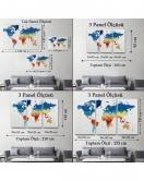 Dünya Haritası Dekoratif Kanvas Tablo 1047