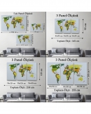 Dünya Haritası Dekoratif Kanvas Tablo 1049