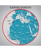 Dünya Haritası Dekoratif Kanvas Tablo 1052