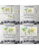 Dünya Haritası Dekoratif Kanvas Tablo 1056
