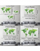 Dünya Haritası Dekoratif Kanvas Tablo 1057