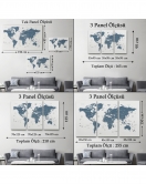 Dünya Haritası Dekoratif Kanvas Tablo 1062
