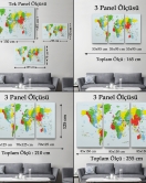 Dünya Haritası Dekoratif Kanvas Tablo 1066
