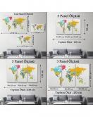 Dünya Haritası Dekoratif Kanvas Tablo 1082