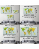Dünya Haritası Dekoratif Kanvas Tablo 1089