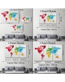 Dünya Haritası Dekoratif Kanvas Tablo 1090