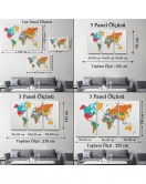 Dünya Haritası Dekoratif Kanvas Tablo 1095