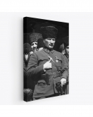 Atatürk Portre Tablosu Mustafa Kemal Atatürk Dikdörtgen Dekoratif Kanvas Tablo-EY-123