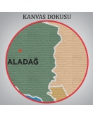 Adana İli ve İlçeler Haritası Dekoratif Kanvas Tablo 1246