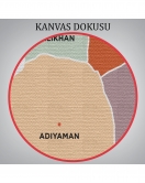 Adıyaman İli ve İlçeler Haritası Dekoratif Kanvas Tablo 1250