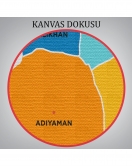 Adıyaman İli ve İlçeler Haritası Dekoratif Kanvas Tablo 1251