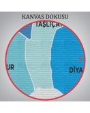 Ağrı İli ve İlçeler Haritası Dekoratif Kanvas Tablo 1255