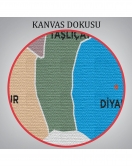 Ağrı İli ve İlçeler Haritası Dekoratif Kanvas Tablo 1256