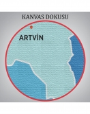 Artvin İli ve İlçeler Haritası Dekoratif Kanvas Tablo 1275