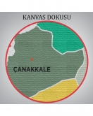 Çanakkale İli ve İlçeler Haritası Dekoratif Kanvas Tablo 1310