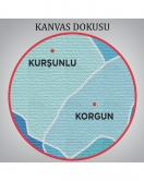 Çankırı İli ve İlçeler Haritası Dekoratif Kanvas Tablo 1314