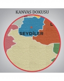 Kastamonu İli ve İlçeler Haritası Dekoratif Kanvas Tablo 1383