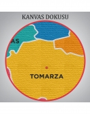 Kayseri İli ve İlçeler Haritası Dekoratif Kanvas Tablo 1385