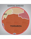 Kayseri İli ve İlçeler Haritası Dekoratif Kanvas Tablo 1386