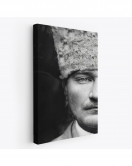 Atatürk Portre Tablosu Mustafa Kemal Atatürk Dikdörtgen Dekoratif Kanvas Tablo-FP-140