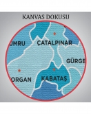 Ordu İli ve İlçeler Haritası Dekoratif Kanvas Tablo 1435