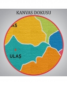 Sivas İli ve İlçeler Haritası Dekoratif Kanvas Tablo 1454