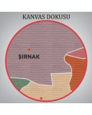 Şırnak İli ve İlçeler Haritası Dekoratif Kanvas Tablo 1461