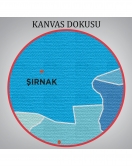 Şırnak İli ve İlçeler Haritası Dekoratif Kanvas Tablo 1462