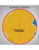 Tunceli İli ve İlçeler Haritası Dekoratif Kanvas Tablo 1472