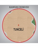 Tunceli İli ve İlçeler Haritası Dekoratif Kanvas Tablo 1473