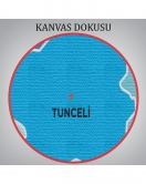 Tunceli İli ve İlçeler Haritası Dekoratif Kanvas Tablo 1474