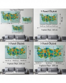 Türkiye Haritası Kanvas Tablo Sınır Komşulu Eğitici Dekoratif Tablo 3099